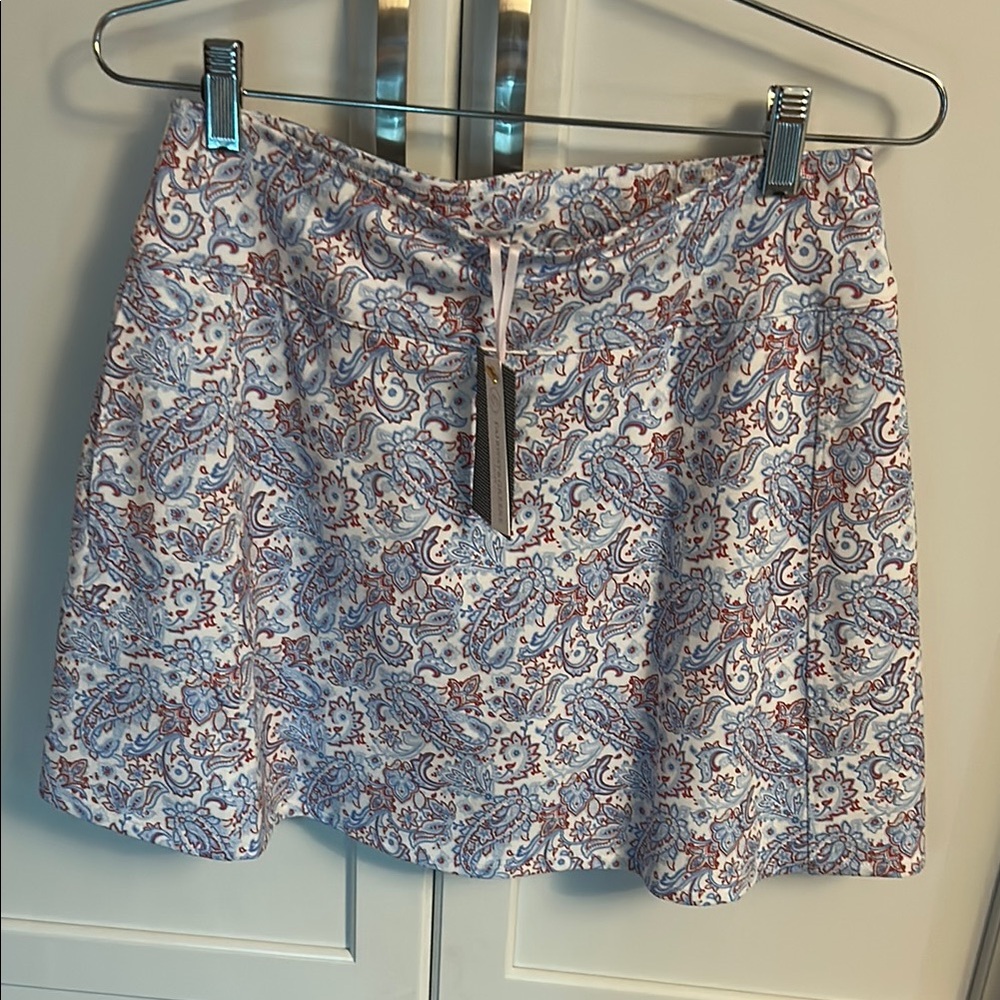 Vineyard Vines Gray and White Mini Skater Skirt